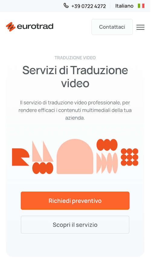 EuroTrad sito web mobile