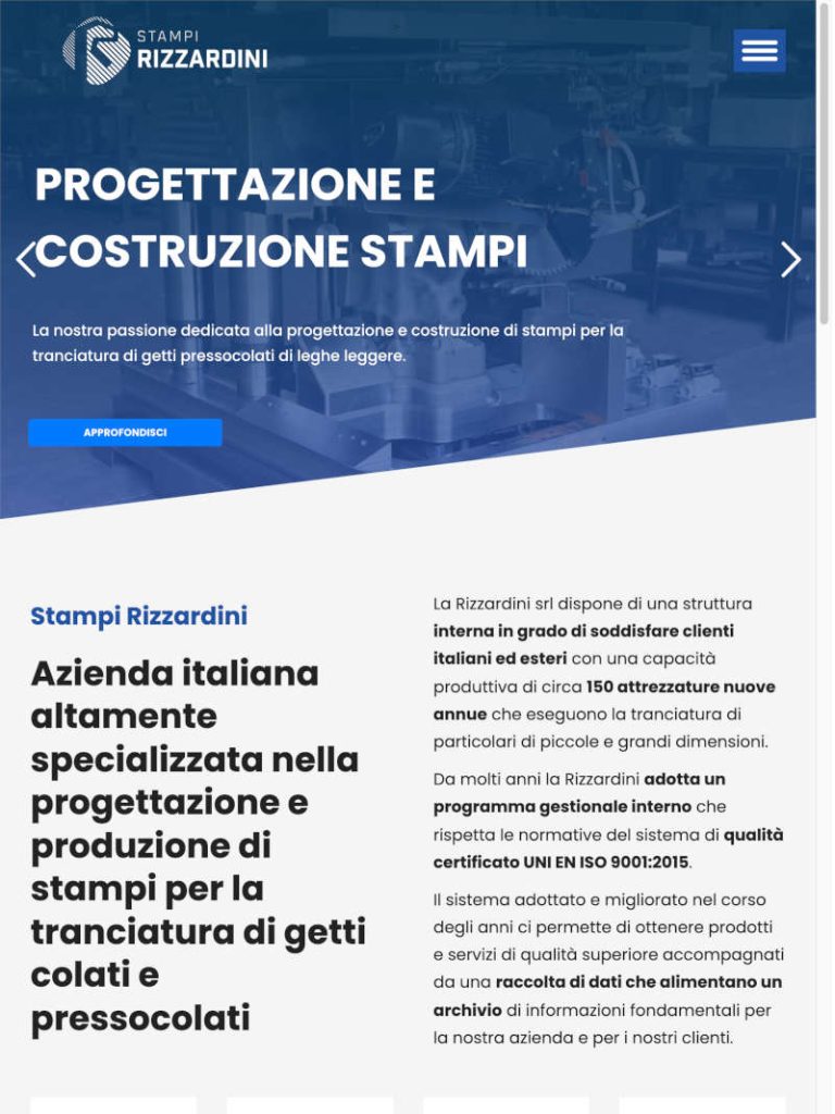 Rizzardini sito web tablet