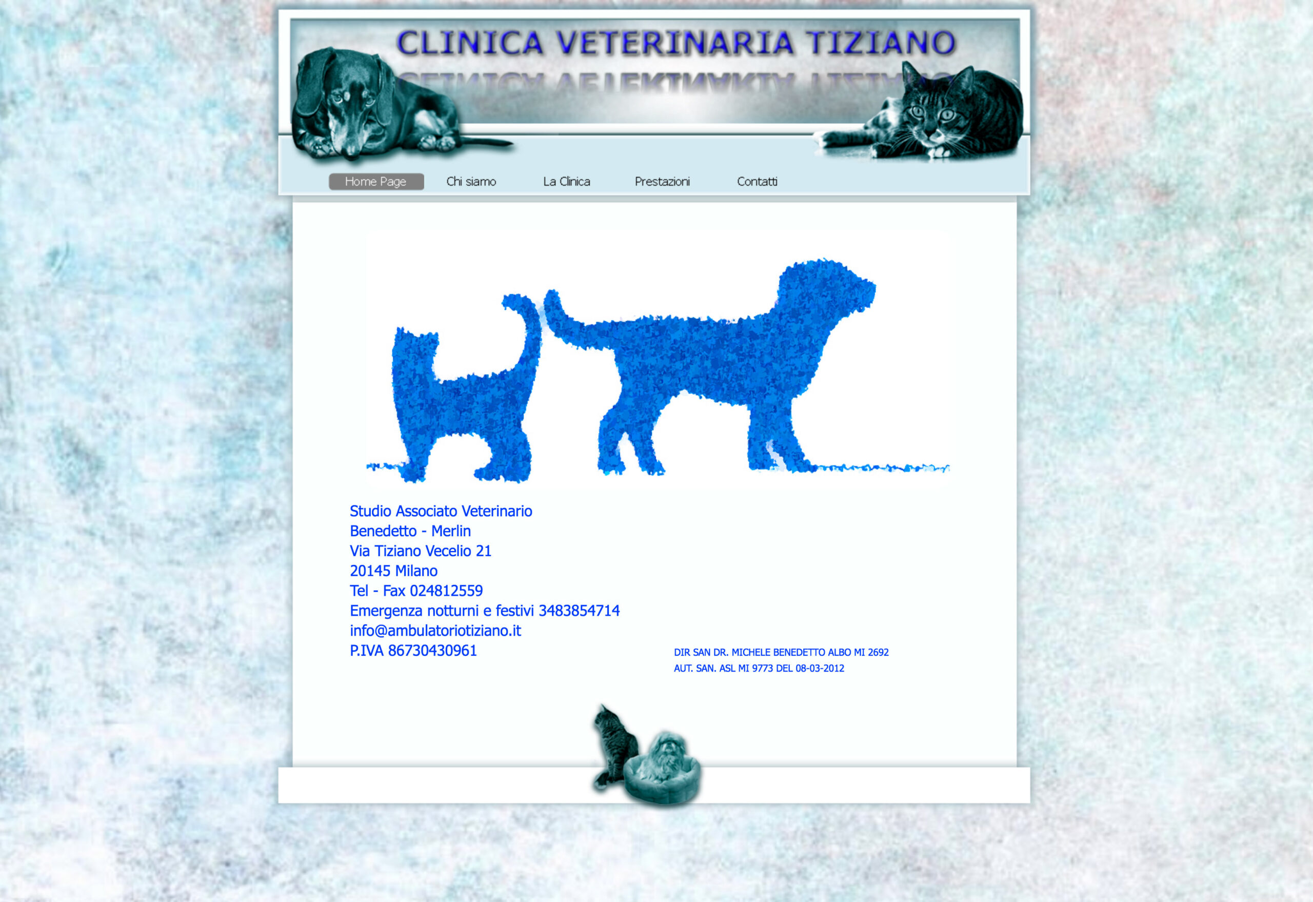 Rifacimento vecchio sito web per clinica veterinaria