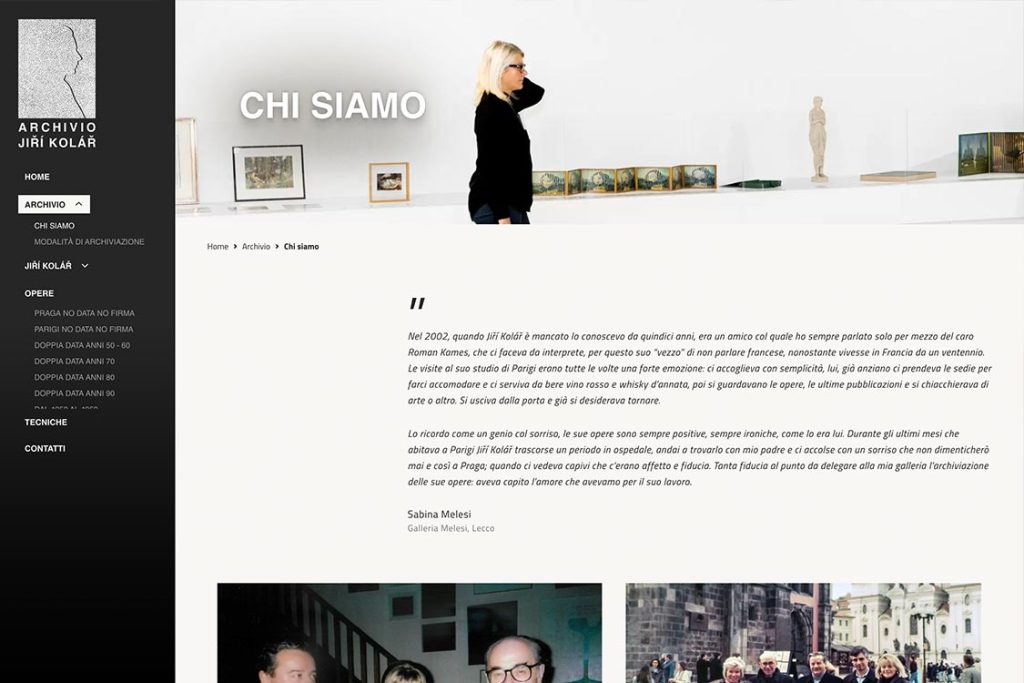 Sito Web Archivio Kolar