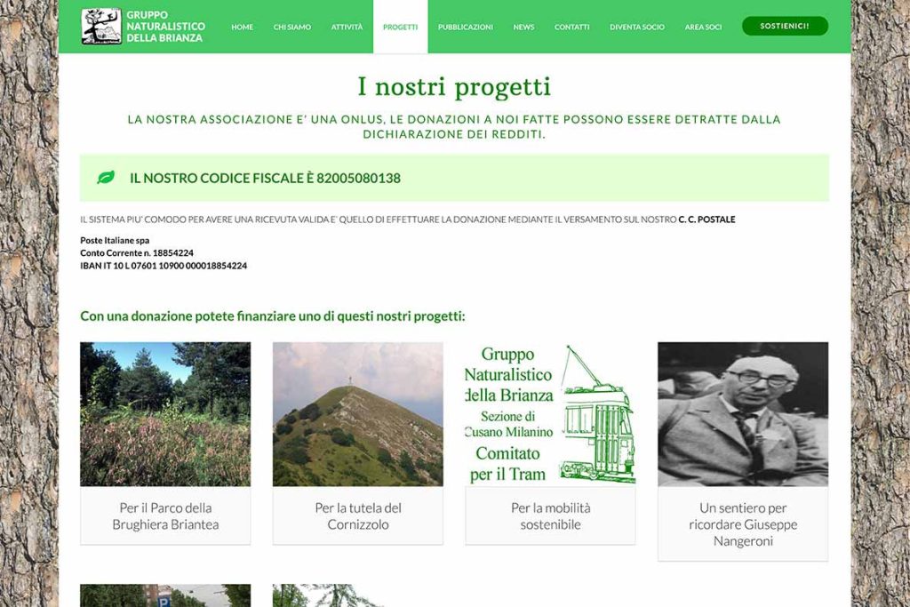 Sito gruppo naturalistico brianza i progetti