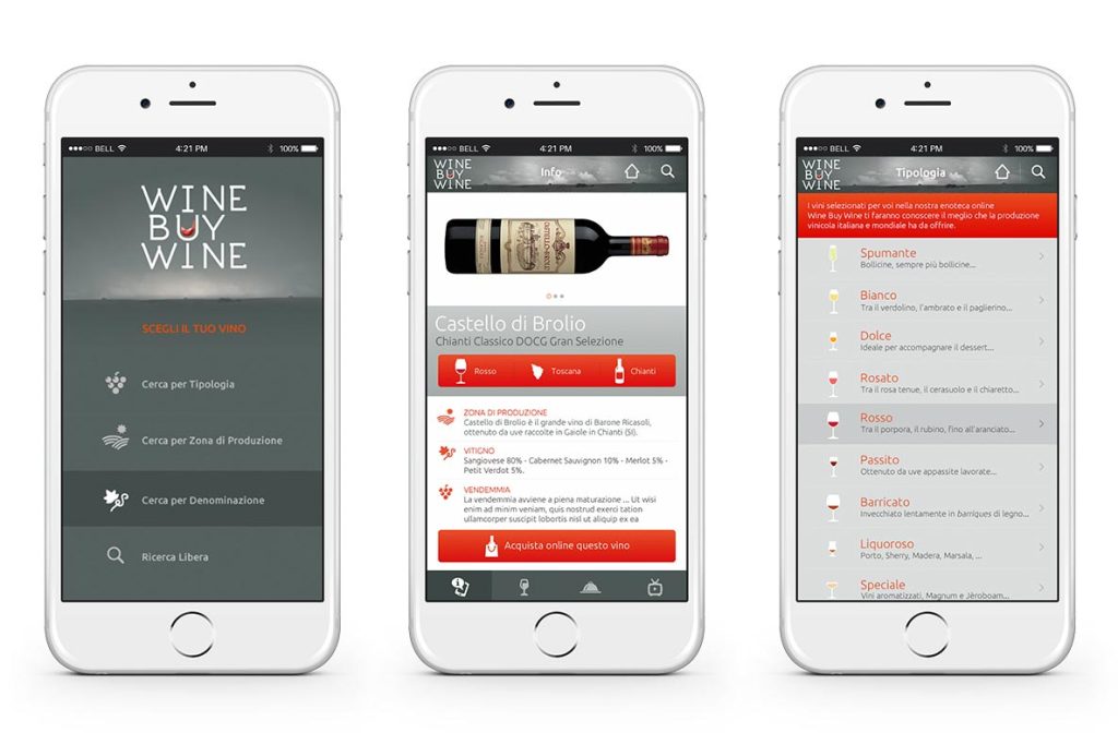 Sito eCommerce wine buy wine mobile