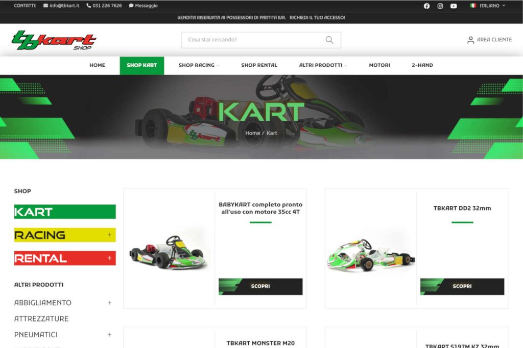 TbKart sito web